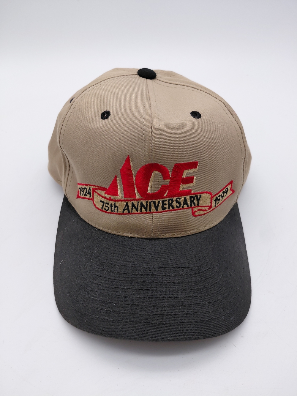 Vintage Yupoong Ace Hardware 75th Anniversary 1999 Khaki Hat Adjustable Snapback